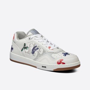 Dior B27 Sneakers Unisex Kenny Scharf Calfskin White