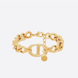 Dior CD Navy Bracelet Metal Gold