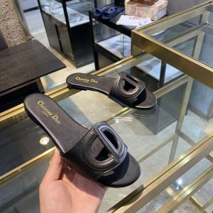 Dior D-Club Slides Women Calfskin Black