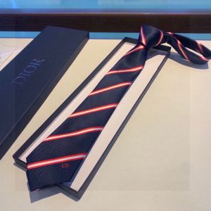 Dior Tie CD Motif Silk Red