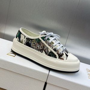 Walk'n'Dior Platform Sneakers Unisex Etoile de Voyage Motif Canvas Multicolor