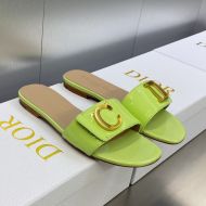 C'est Dior Slides Women Patent Leather Green