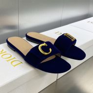 C'est Dior Slides Women Velvet Blue