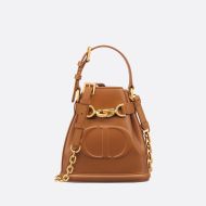 Small C'est Dior Bag CD-Embossed Calfskin Brown