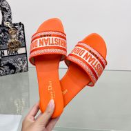 Christian Dior Dway Slides Women Canvas Orange