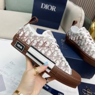 Dior B23 Sneakers Unisex Oblique Motif Canvas Brown