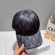 Dior Baseball Cap CD Diamond Motif Cotton Black