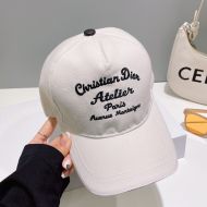 Dior Baseball Cap Christian Dior Atelier Motif Cotton White