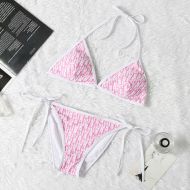 Dior Bikini Women Oblique Motif Lycra Pink