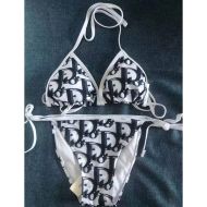 Dior Bikini Women Oblique Motif Lycra White/Black