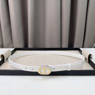 Dior Bobby Belt 20MM Smooth Calfskin White