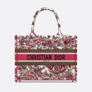 Dior Book Tote Butterfly Motif Canvas Multicolor