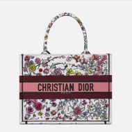 Dior Book Tote Florilegio Motif Canvas White/Pink