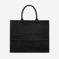 Dior Book Tote Oblique Embossed Calfskin Black