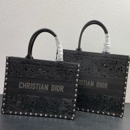 Dior Book Tote Rosette Calfskin Black