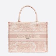 Dior Book Tote Toile De Jouy Motif Canvas Pink