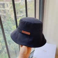 Dior Bucket Hat Cannage Motif Cotton Navy Blue