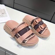 Dior D-Wander Slides Women Camouflage Technical Fabric Pink