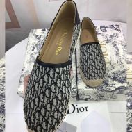 Dior Granville Espadrilles Women Oblique Motif Canvas Black