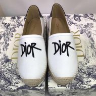 Dior Granville Espadrilles Women Shawn Logo Motif Canvas White