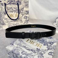 Dior Saddle Belt Matte Calfskin Black