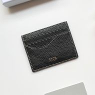 Dior Saddle Contour Card Holder Grained Calfskin Black