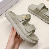 DiorAct Slides Women Calfskin Grey