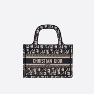 Mini Dior Book Tote Oblique Motif Canvas Blue