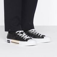 Dior B23 Sneakers Unisex CD Diamond Motif Canvas Black