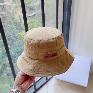 Dior Bucket Hat Cannage Motif Cotton Khaki