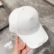 Dior Baseball Cap Christian Dior Couture Motif Cotton White