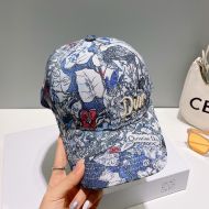 Dior Baseball Cap Jardin Magique Motif Cotton Blue