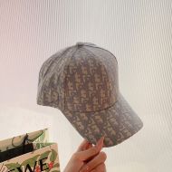 Dior Baseball Cap Oblique Motif Canvas Grey