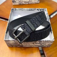 Dior Belt Oblique Motif Canvas Black