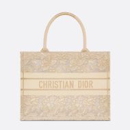 Dior Book Tote Macrame D-Lace Motif Canvas Beige