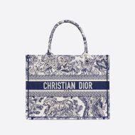 Dior Book Tote Toile De Jouy Motif Canvas Blue