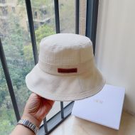 Dior Bucket Hat Cannage Motif Cotton White