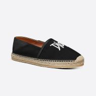 Dior Granville Espadrilles Women Shawn Logo Motif Canvas Black