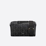 Dior Lingot 22 Bag CD Diamond Motif Canvas Black