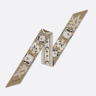 Dior Mitzah Twill Butterfly Bandana Motif Silk Beige