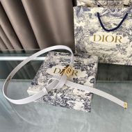 Diorpolytechnique Belt Smooth Calfskin White/Gold