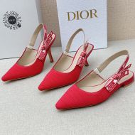 J'Adior Slingback Pumps Women Technical Fabric Red