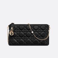 Mini Dior Midi Bag Cannage Lambskin Black