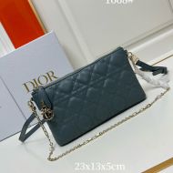 Mini Dior Midi Bag Cannage Lambskin Blue