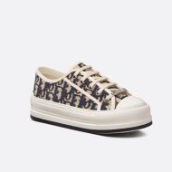 Walk'N'Dior Platform Sneakers Unisex Oblique Motif Canvas Blue