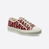 Walk'n'Dior Sneakers Women Oblique Motif Canvas Burgundy