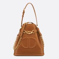 Medium C'est Dior Bag CD-Embossed Calfskin Brown