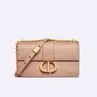 Dior 30 Montaigne East-West Bag With Chain Calfskin Pink