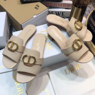 Dior 30 Montaigne Slides Women Calfskin Apricot