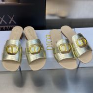 Dior 30 Montaigne Slides Women Calfskin Gold